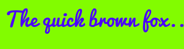 Image with Font Color 4B00FF and Background Color 82FC00